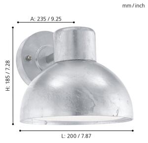 Eglo 96206 - Външно настенно осветително тяло ENTRIMO 1xE27/60W IP44
