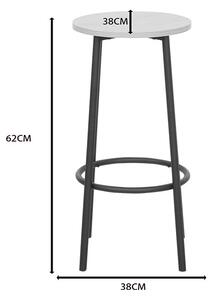 Бар комплект Arzo – 5 части, Естествен цвят и черен метал | 100x60x86 см