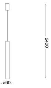 Ideal Lux - LED полилей на кабел LOOK 1xGU10/7W/230V CRI 90 Ø 6 см бял