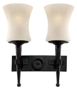 Searchlight 0812-2BK - Настенно осветително тяло CARTWHEEL 2xE27/60W/230V