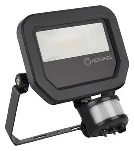 LED прожектор Ledvance FL PFM 10 W 3000 K SYM 100 S BK, 10W, 1100 lm, 3000K, IP65 защита, за стена/таван, със сензор