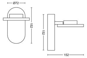 Philips 50441/11/P0 - LED димируемо точково осветително тяло GLISSETTE LED/4,5W/230V
