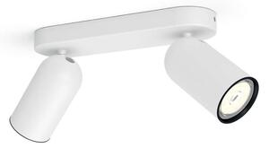 Philips - LED RGBW димируемо точково осветително тяло PONGEE 2xGU10/4,8W/230V бяло + дистанционно управление