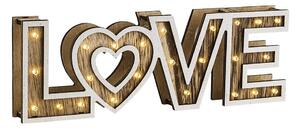 Globo 29976 - LED настолна лампа LOVE 24xLED/0,06W/3xAA топола