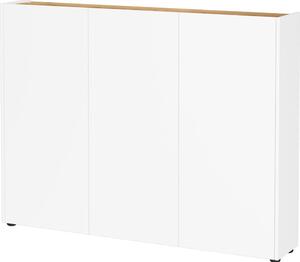 Бяла стойка за обувки от декор от дъб 138x105x25 cm Libbiano – Germania