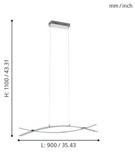 Eglo 96331 - LED Полилей на верижка NEVADO 3xLED/9W/230V