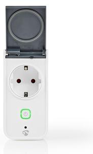 Nedis WIFIPO120FWT - Интелигентен екстериорен контакт 3680W/230V/Тип F/16A Wi-Fi IP44