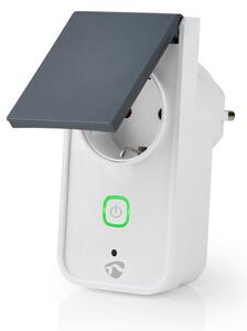 Nedis WIFIPO120FWT - Интелигентен екстериорен контакт 3680W/230V/Тип F/16A Wi-Fi IP44