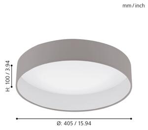 Eglo 96539 - Димируема LED таванна лампа PALOMARO 1 LED/18W/230V