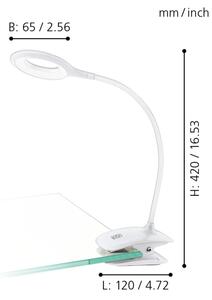 Eglo 97077 - Димируема LED лампа с щипка CABADO LED/3W/5V бяла