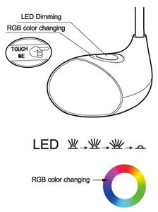 Eglo 97078 - LED настолна лампа CABADO 1 LED/2,2W+0,3W/230V RGB с регулируема яркост