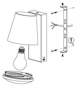 Eglo 97146 - Екстериорна Стенна лампа CALDIERO 1xE27/10W/230V IP44