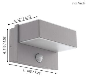 Eglo 97159 - LED Екстериорна Стенна лампа със сензор AZZINANO 2xLED/5,6W/230V IP44