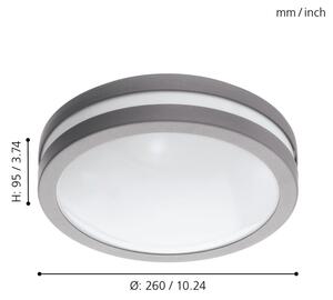 Eglo 97299 - Димируемо LED осветително тяло за баня LOCANA-C LED/14W, сребристо IP44