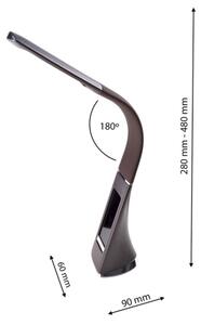 LED Димируема настолна лампа с дисплей LED/6W/230V кафява