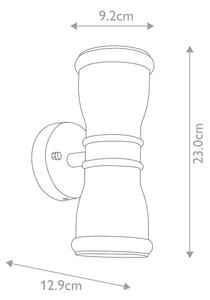 Elstead GZH-MALV - LED Екстериорен аплик MALVERN 2xGU10/7W/230V IP44