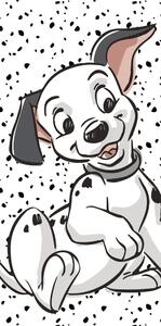 Черно-бяла памучна детска кърпа 70x140 cm 101 Dalmatians "Lucky" – Jerry Fabrics