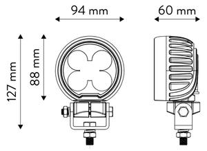 LED Автомобилен прожектор BLACK LED/50W/10-30V IP69 5700K кръгла