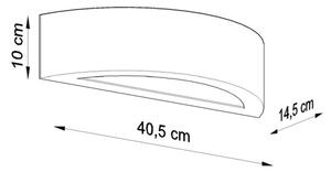 Sollux SL.0001 - Аплик ATENA 1xE27/60W/230V 40,5 см бял