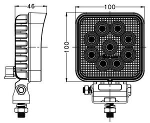 LED Автомобилен прожектор BLACK LED/36W/10-30V IP69 5700K ъглов