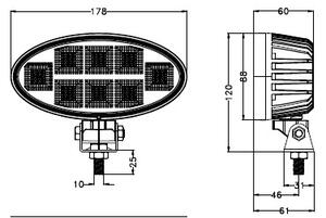 LED Автомобилен прожектор BLACK LED/160W/10-30V IP69 5700K овален