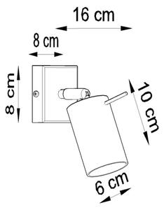 Sollux SL.0087 - Спот аплик RING 1xGU10/10W/230V бял