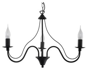 Полилей на верижка MINERWA 3 3xE14/40W/230V черна