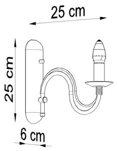 Стенна лампа MINERWA 1xE14/40W/230V бяла