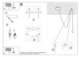 Полилей на верижка EDISON 1 1xE27/60W/230V черна
