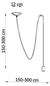 Полилей на верижка EDISON 1 1xE27/60W/230V черна