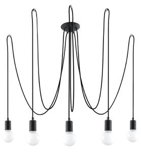 Sollux SL.0371 - Пендел EDISON 5 5xE27/60W/230V паяк черен