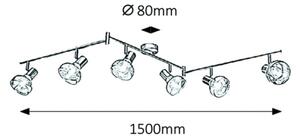 Rabalux 5553 - Точково осветително тяло HOLLY 6xE14/40W/230V златна