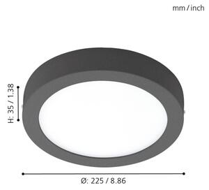 Eglo 96492 - LED Външно таванно осветително тяло ARGOLIS LED/16,5W/230V IP44