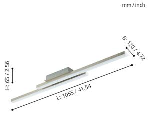 Eglo 55971 - LED RGBW димируемо таванно осветително тяло FRAIOLI-C LED/34W/230V с хром+дистанционно управление