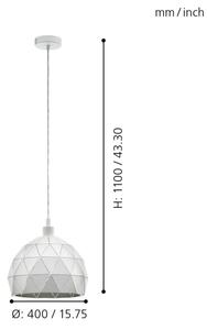 Eglo 97854 - Полилей на верижка ROCCAFORTE 1xE27/60W/230V