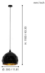 Eglo 97845 - Полилей на верижка ROCCAFORTE 1xE27/60W/230V