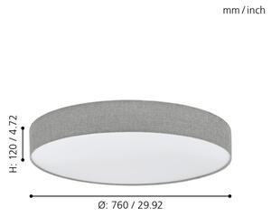 Eglo 97784 - LED Димируема лампа за таван ROMAO LED/60W/230V