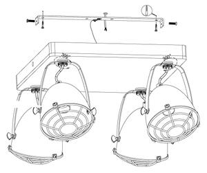 Eglo 49079 - Спот осветително тяло GATEBECK 4xE14/40W/230V