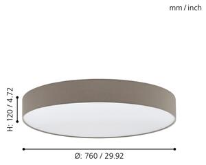 Eglo 97783 - LED Димируема лампа за таван ROMAO 3 LED/60W/230V