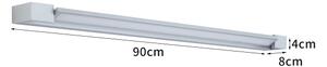 Brilagi-LED Огледало за баня с LED осветление AQUA LINE LED/24W/230V 90 cm IP44 матов хром