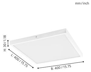 Eglo 97268 - LED таванно осветително тяло FUEVA 1 LED/25W/230V бяло, квадратно, 4000K