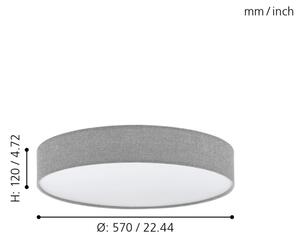 Eglo 97779 - LED Димируема лампа за таван ROMAO LED/40W/230V