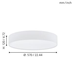 Eglo 97777 - LED Димируема лампа за таван ROMAO 1 LED/40W/230V