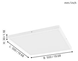 Eglo 97277 - Димируема LED таванна лампа FUEVA 1 LED/25W/230V