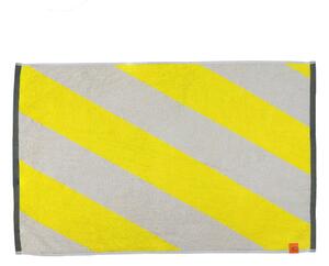 Жълт килим за баня от органичен памук 50x80 cm Diagonal – Mette Ditmer Denmark