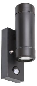 Rabalux 8835 - Екстериорна Стенна лампа със сензор MEDINA 2xGU10/10W/230V