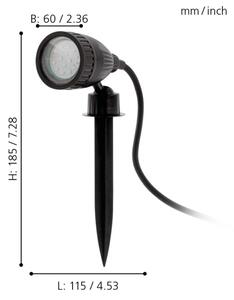 Eglo 98052 - LED RGB външна лампа NEMA-C 1xGU10/5W/230V IP44