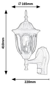 Rabalux 7837 - Екстериорен аплик със сензор MILANO 1xE27/60W/230V IP43 черен
