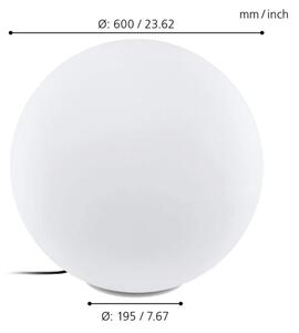 Eglo 98108 - LED RGBW външна лампа MONTEROLO-C LED/9W/230V IP65 Ø600 мм