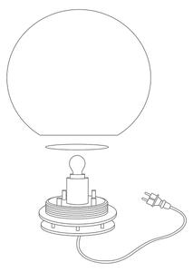 Eglo 98108 - LED RGBW външна лампа MONTEROLO-C LED/9W/230V IP65 Ø600 мм
